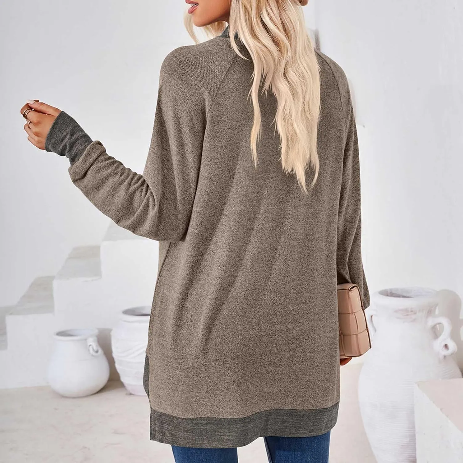Women Turtleneck Long Sleeve Tops Warm Clothing for Ladies Comfy Autumn Winter Sweaters Tunic Tops Shirts Blouse