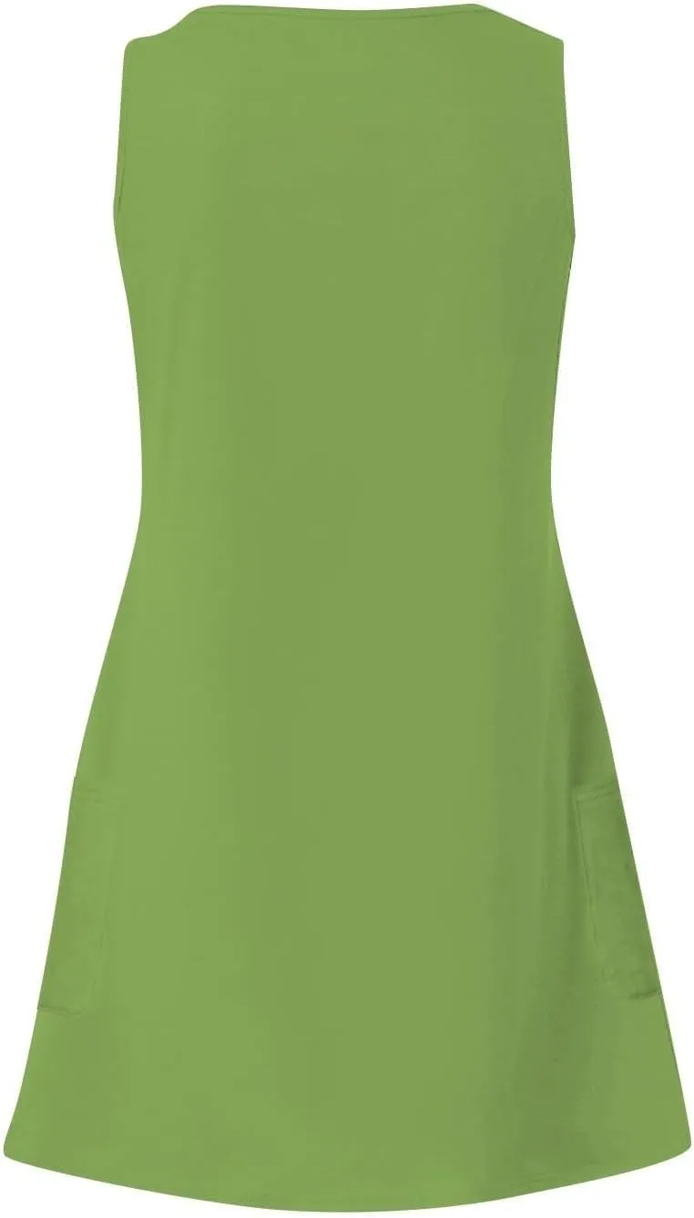 Women's Beach Dresses Loose Swimsuit Cover Ups Sleeveless Vacation Dresses Swing Mini Dress Casual Dresses