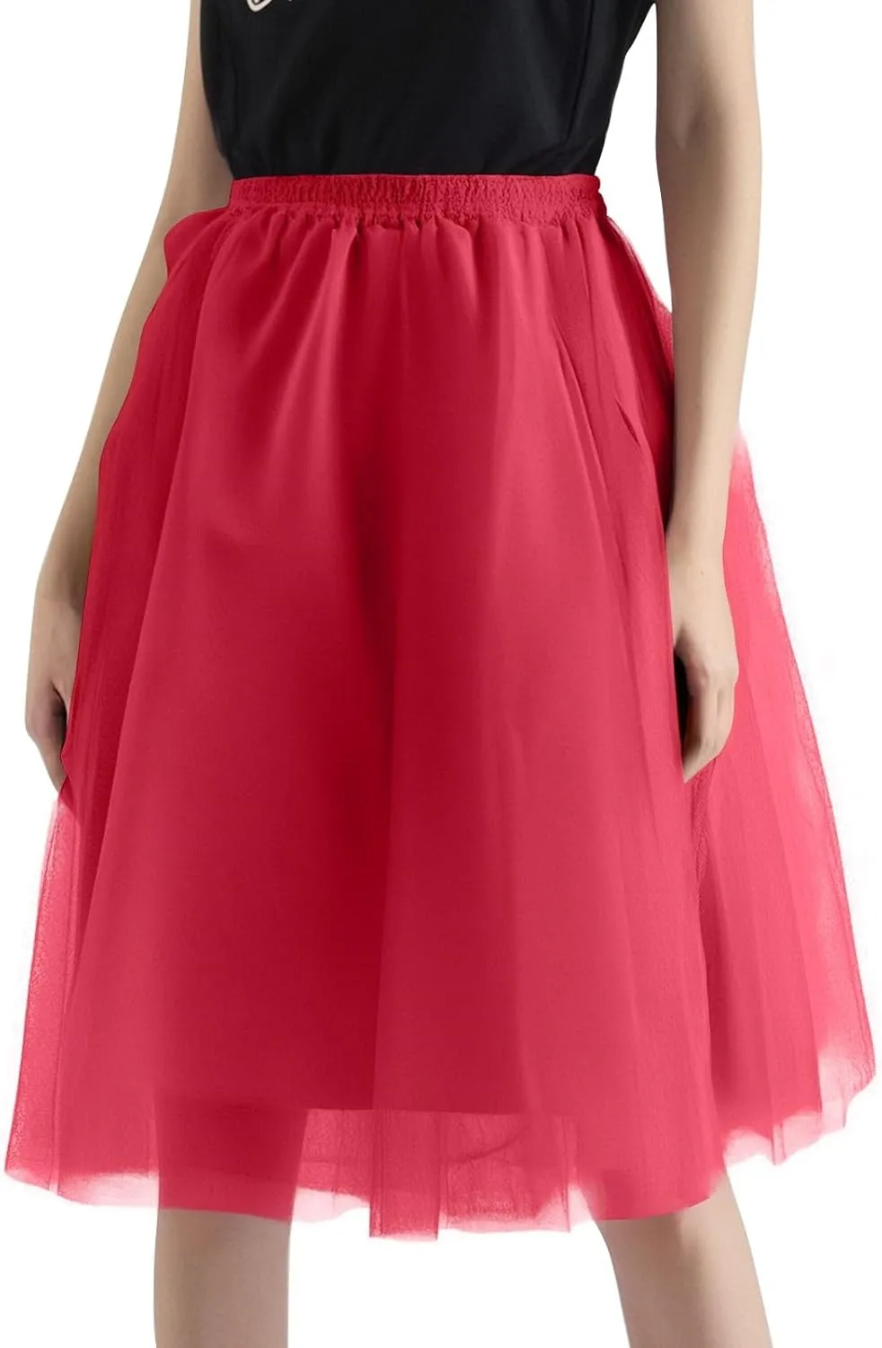 Women's Beach Vacation Clothes Summer Casual Loose Trendy Elastic High Waist Solid Color Party Dance Skirts, S-2XL