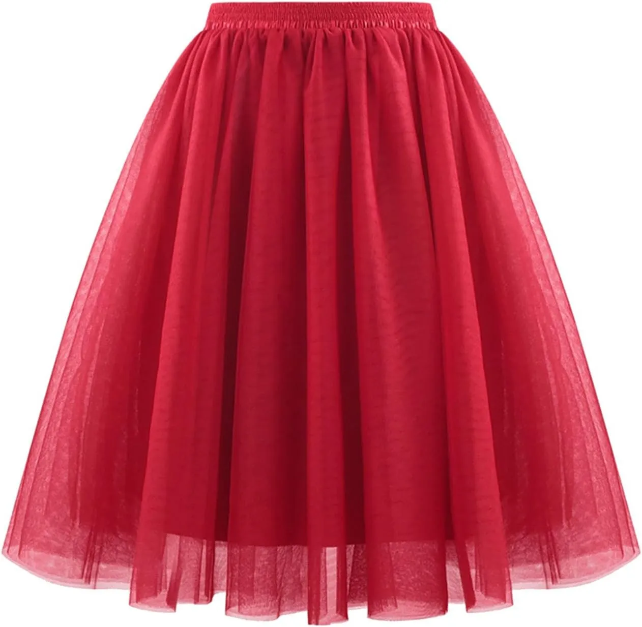 Women's Beach Vacation Clothes Summer Casual Loose Trendy Elastic High Waist Solid Color Party Dance Skirts, S-2XL