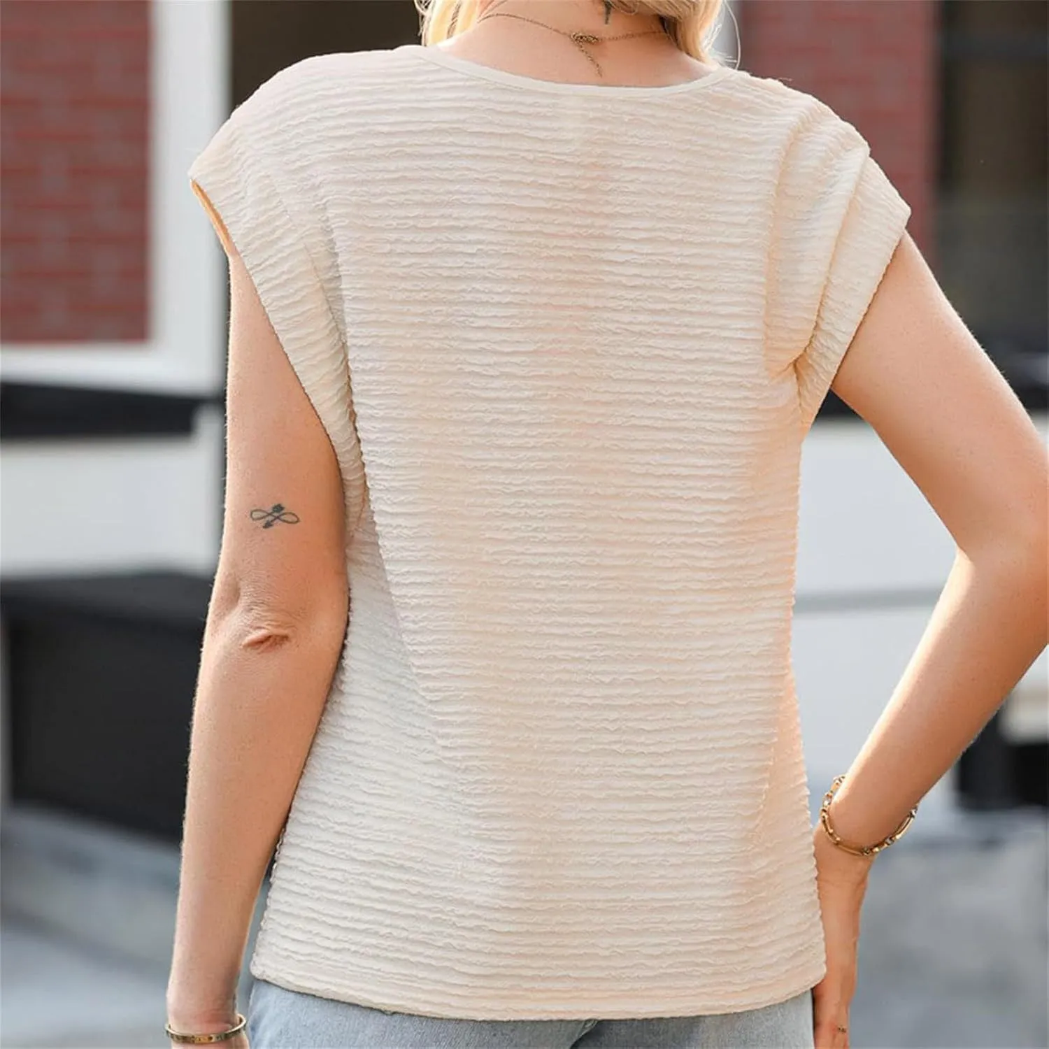 Womens Cap Sleeve V Neck Tank Tops Summer Bussiness Casual Work Top 2025 Fashion Vacation Going Out Shirt Clothes
