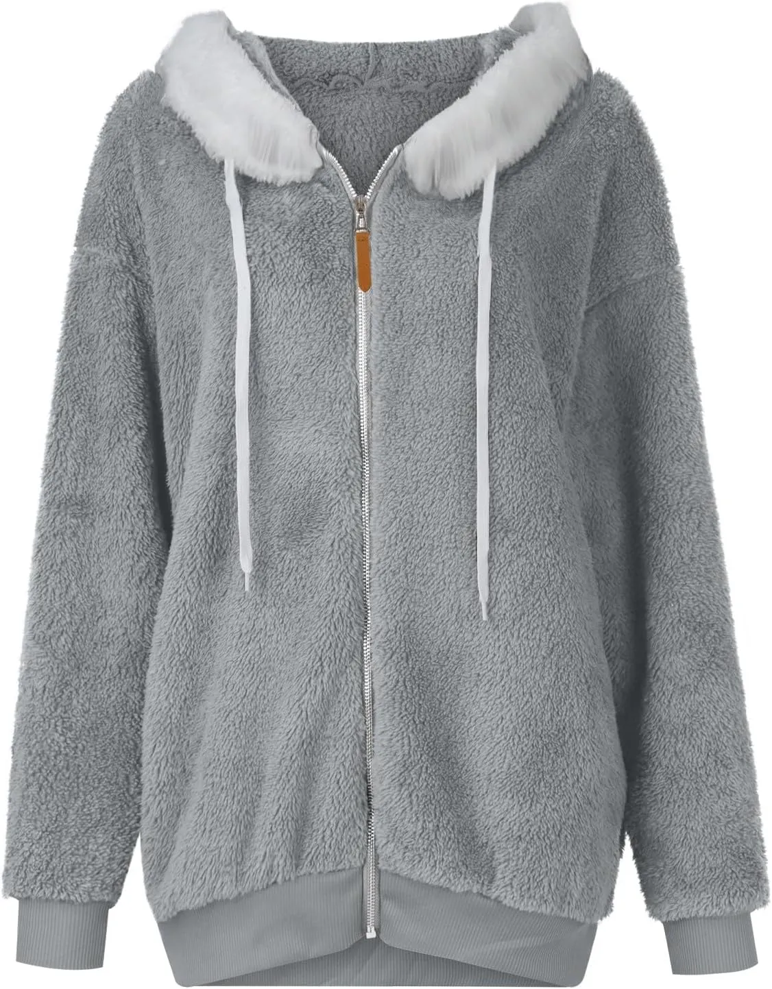 Womens Coat 2023 Plush Sweatshirt Fuzzy Winter Fleece Warm Hoodie Outwear Fashion Plus Size Sharpa Jacket