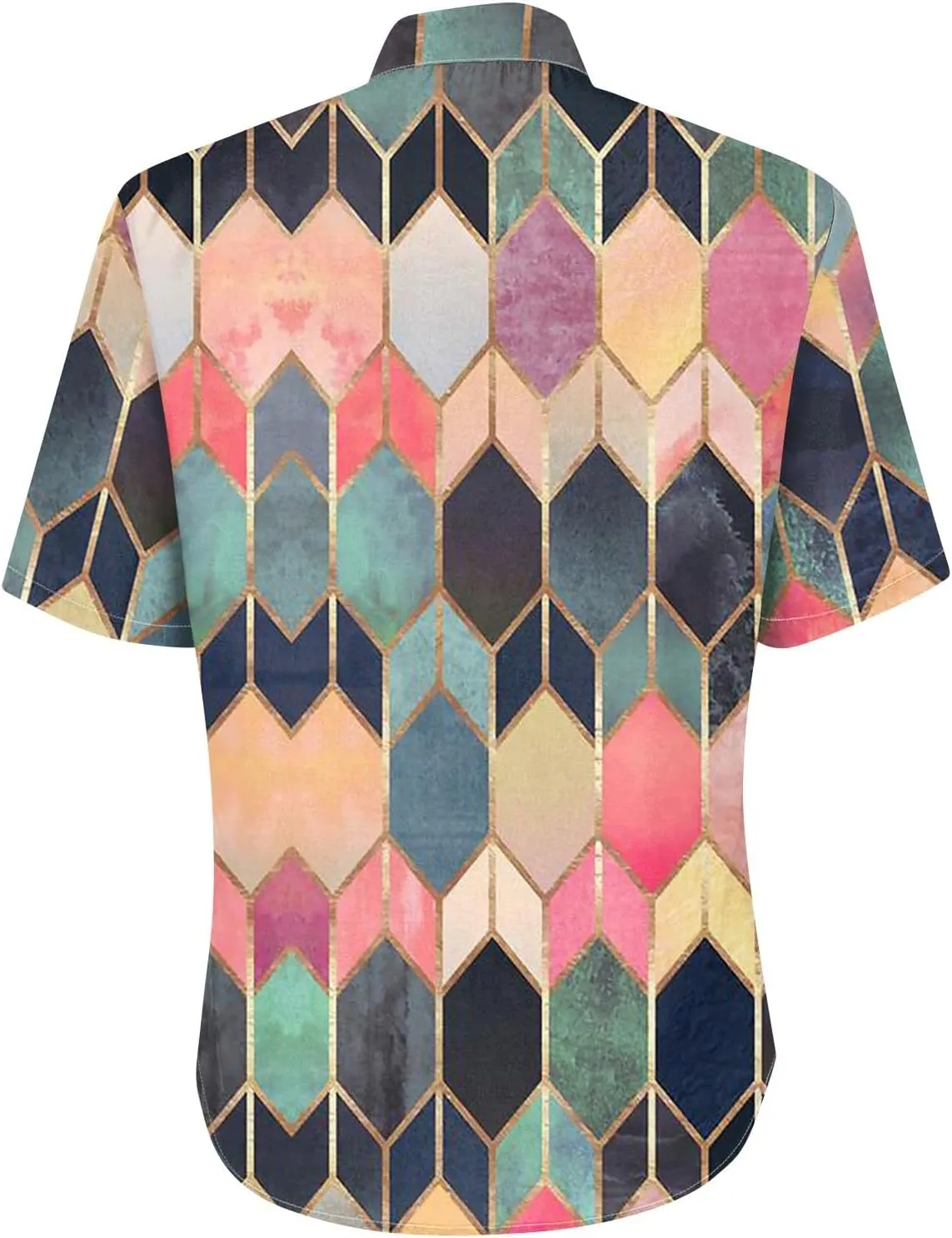 Womens Cotton Linen Short Sleeve Tops Trendy Casual Printed Button Down Shirts Summer Fashion Business Blouses Tops