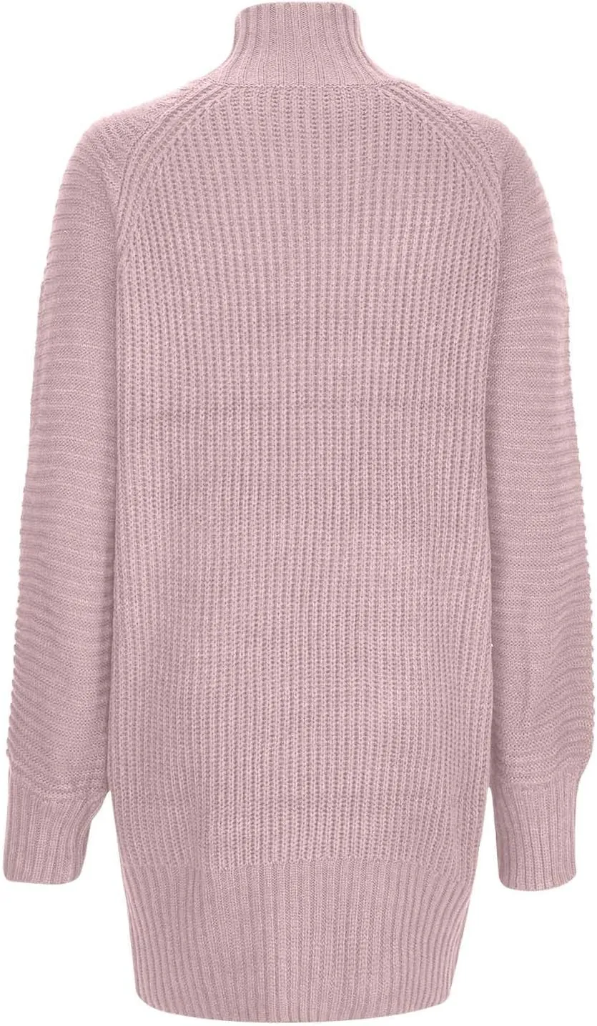 Womens Fall Casual Dresses Elegant 2024 Long Sleeve Sweater Dresses Knitted Pullover Crewneck Short Shift Dresses