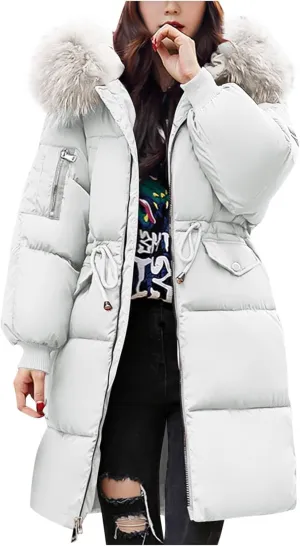 Womens Insulated Down Jacket,Womens Puffer Parka Windbreaker Jackets Long Sleeve Comfy Warm Outerwear
