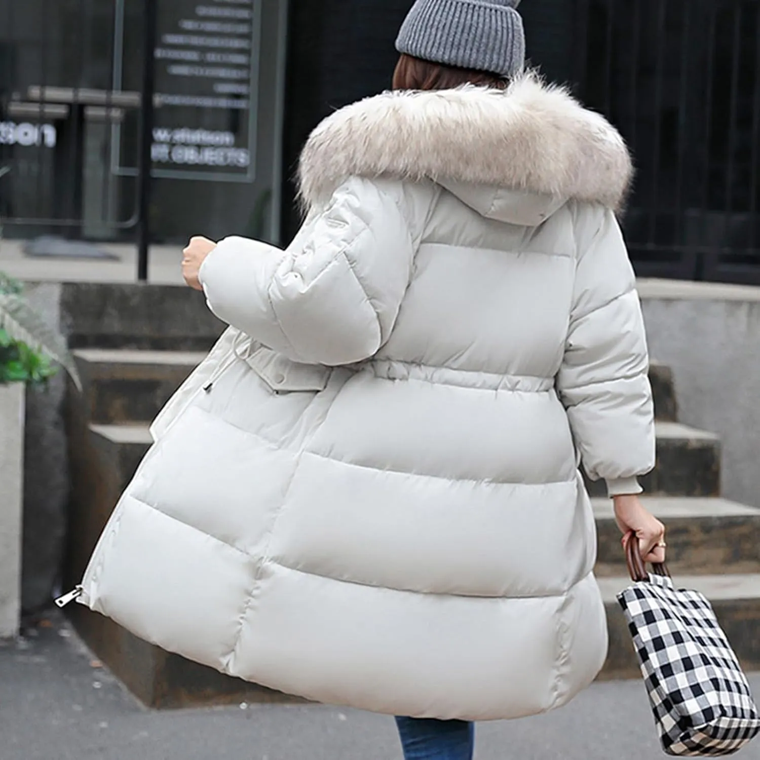 Womens Insulated Down Jacket,Womens Puffer Parka Windbreaker Jackets Long Sleeve Comfy Warm Outerwear