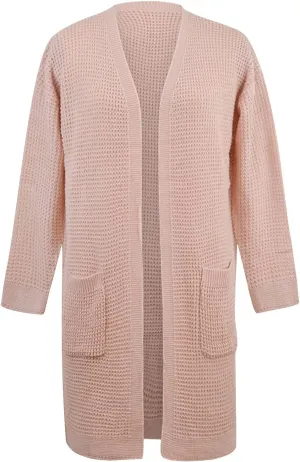 Women's Open Front Cozy Sweater Long Sleeve Chunky Knit Cardigan Coat Fashion Sweaters Outerwear with Pockets 2023