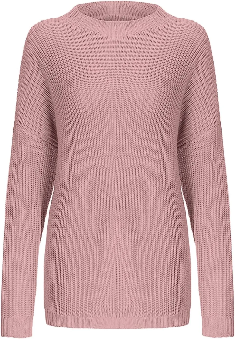 Womens Oversized Sweaters Crewneck Long Batwing Sleeve Chunky Ribbed Knit Pullover Tops Loose Knit Sweater Tops