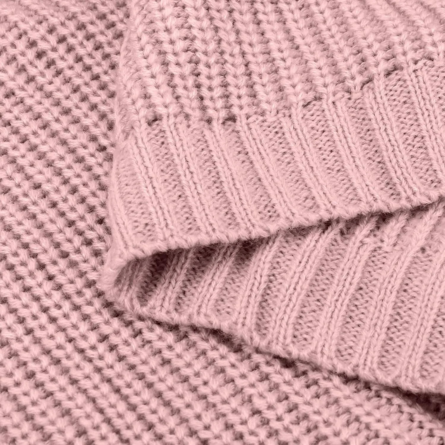 Womens Oversized Sweaters Crewneck Long Batwing Sleeve Chunky Ribbed Knit Pullover Tops Loose Knit Sweater Tops