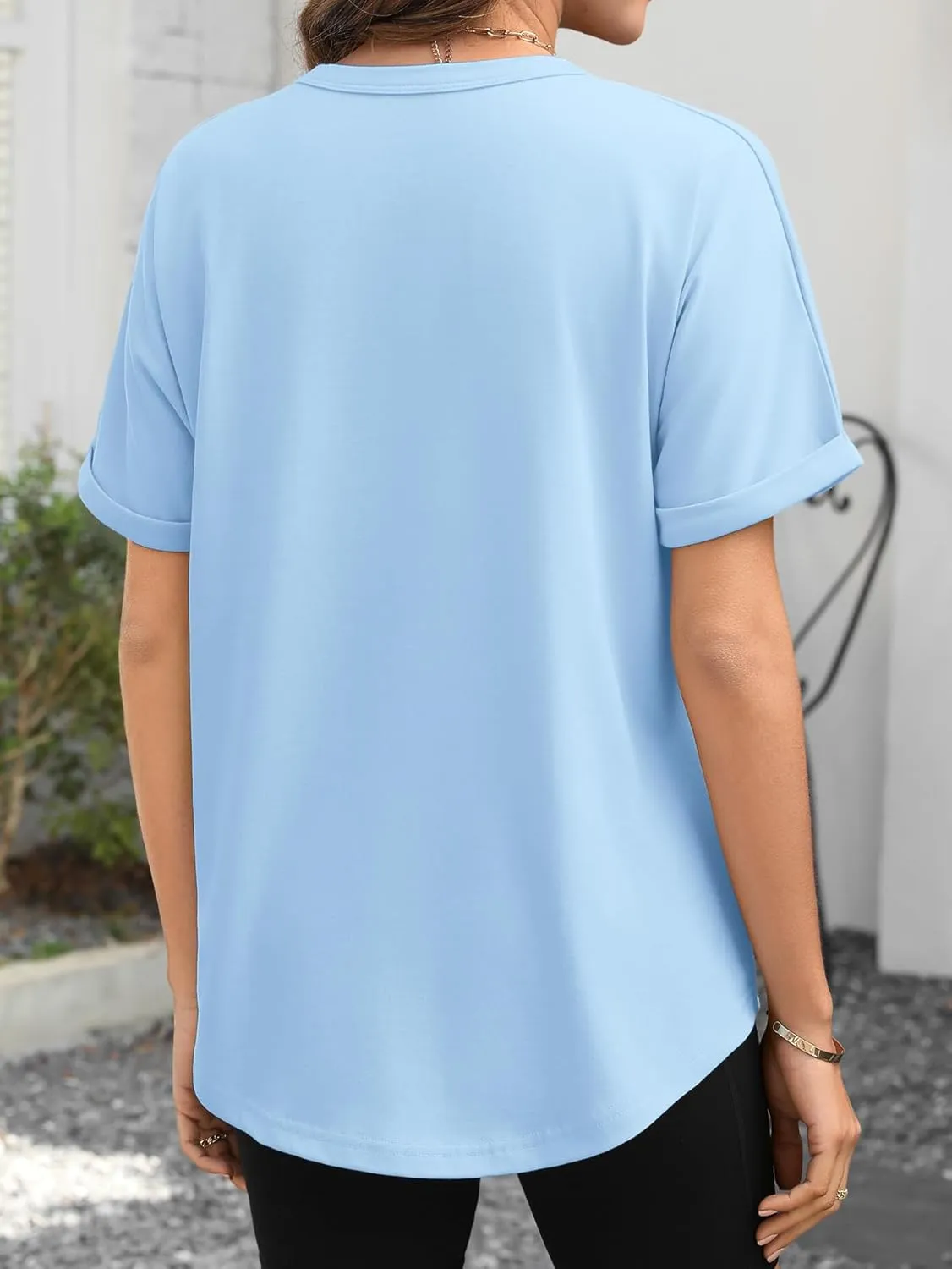 Womens Oversized T Shirts Business Casual Shirt Crewneck Short Sleeve Tops Loose Fitting Fashion Workout Tops Trendy