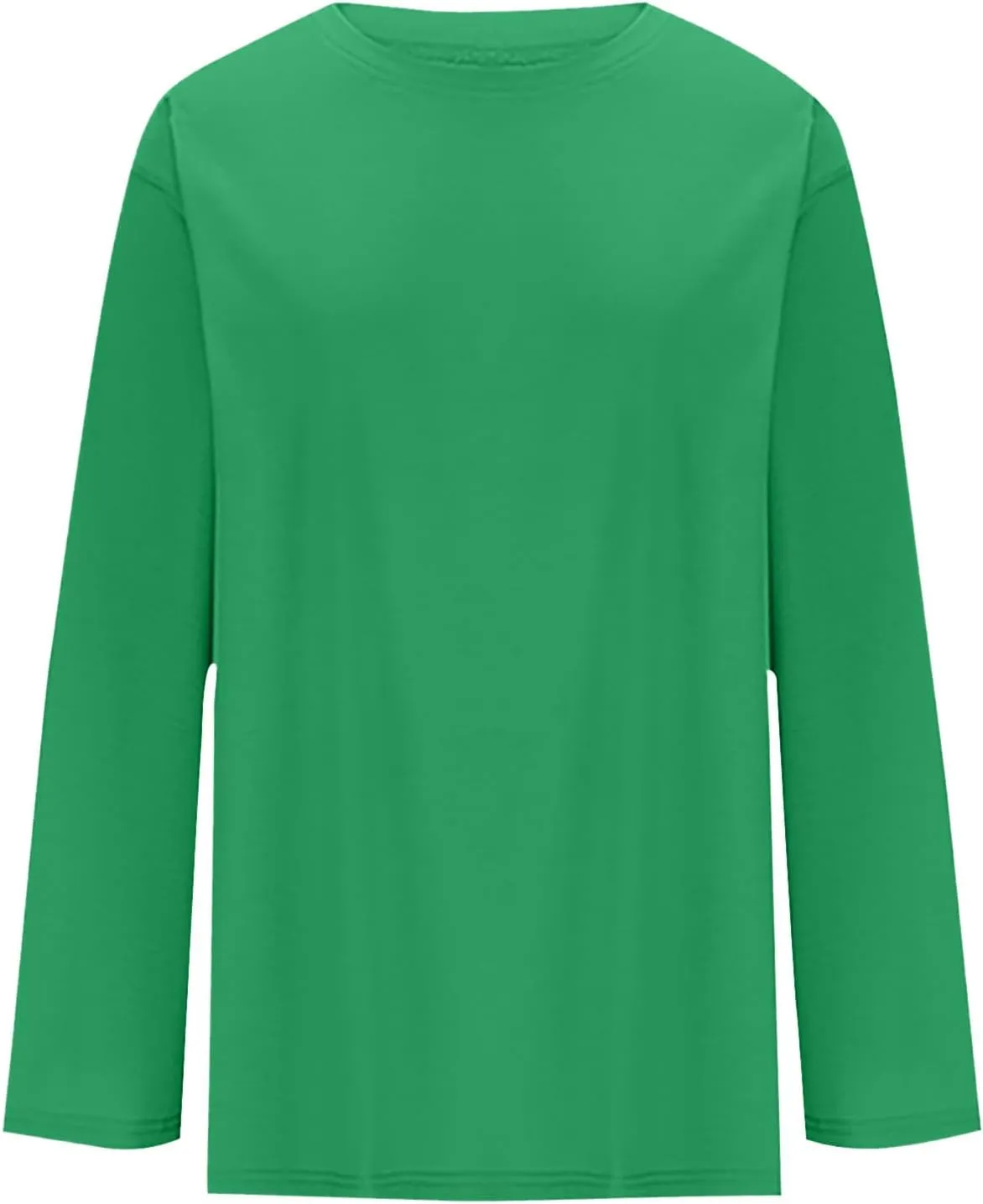 Womens Oversized Tops Long Sleeve Lightweight Shirts 2025 Spring Fashion Trendy Tops Crewneck Casual Solid Basic Tee