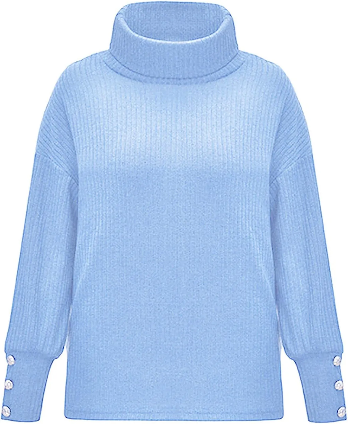 Womens Premium Long Sleeve Turtleneck Mid Length Dress with Shoulder Sleeves and Half Turtleneck Sweater Fall