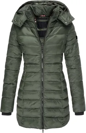 Women's Puffer Jacket 2025 Ultra Light Packable Down Coat Water-Resistant Hooded Winter Long Coat Zip Up Outerwear