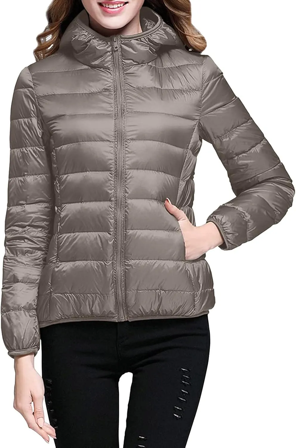 Women's Puffer Parka Jacket Quilted Outerwear Outerwear Jackets Winter Warm Hooded Snow Coats