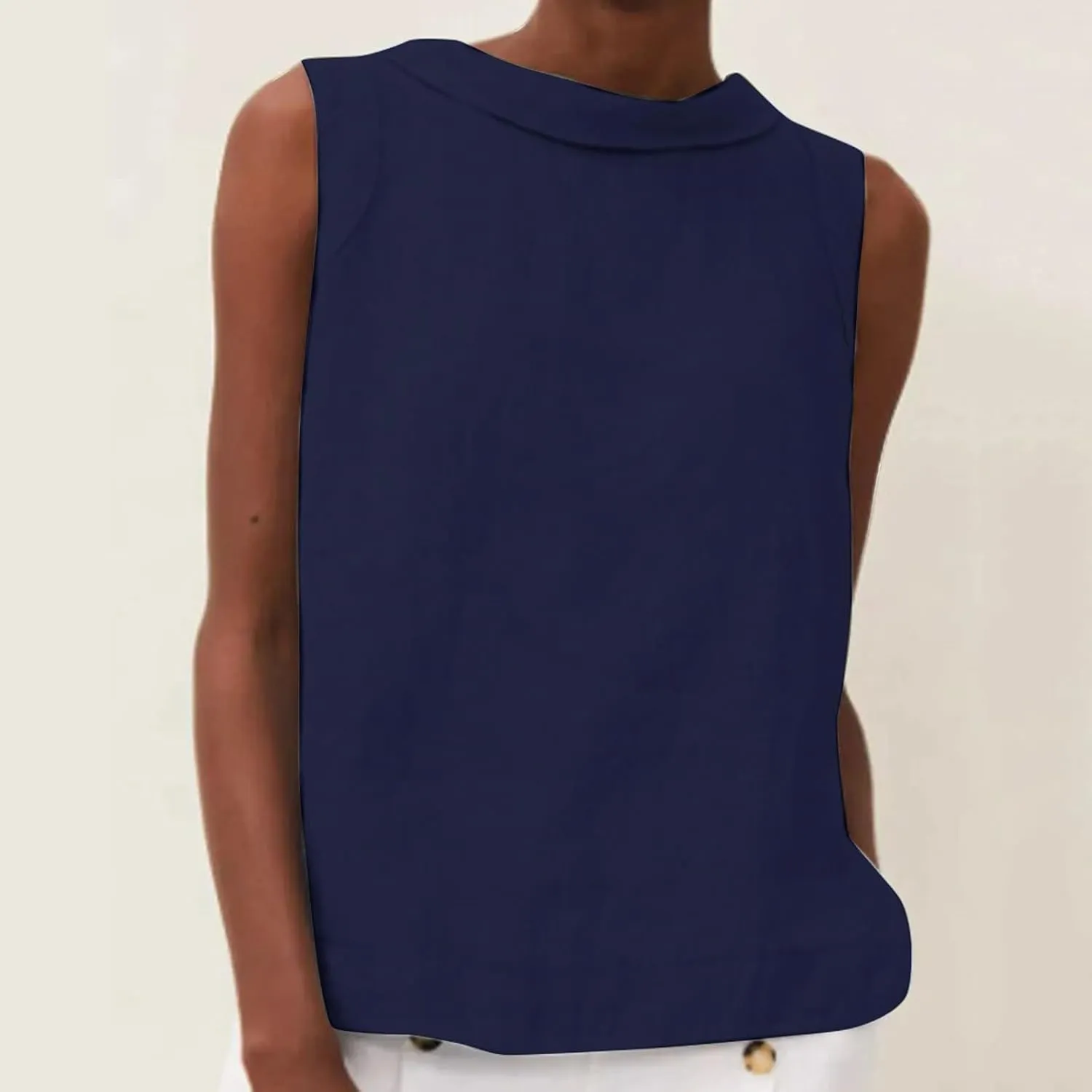 Womens Tank Tops Loose Casual Summer Tops Crew Neck Basic Sleeveless Shirts Trendy 2025