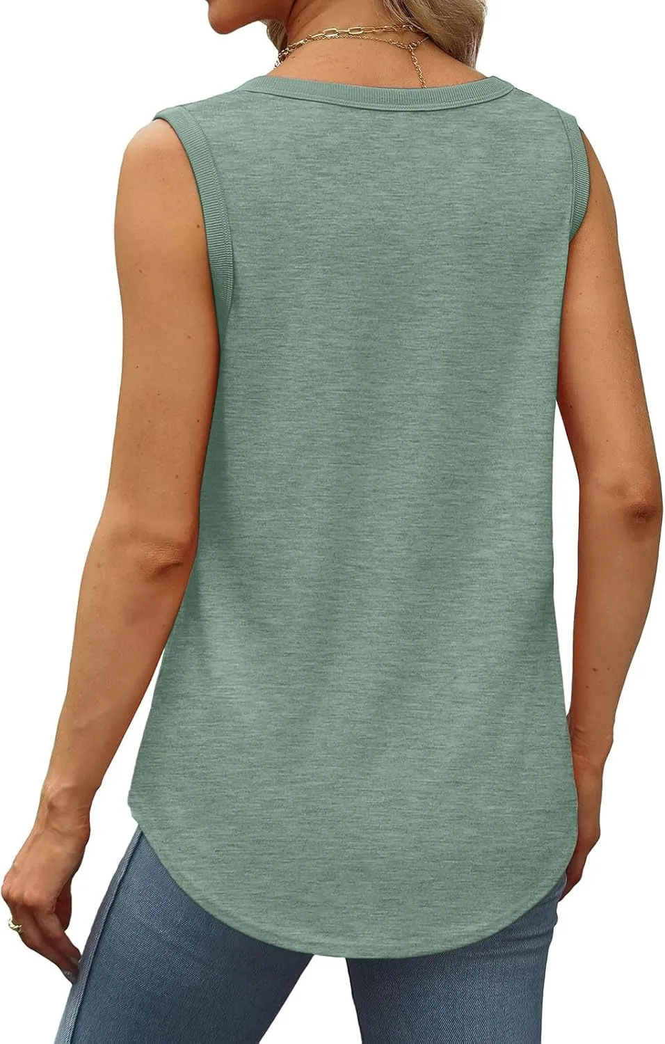 Women's Tank Tops Sleeveless Summer Top Loose Fit Casual Flowy Shirt Fashion Trendy Beach Vacation 2025 Outfits