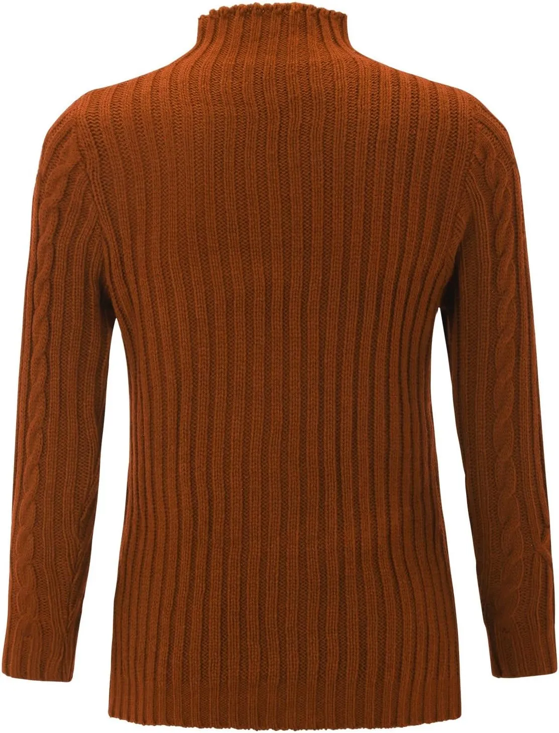 Women's Turtleneck Knit Pullover Long Sleeve Casual Oversized Sweater Tops Womens Fall Tops Ribbed Knit Sweater