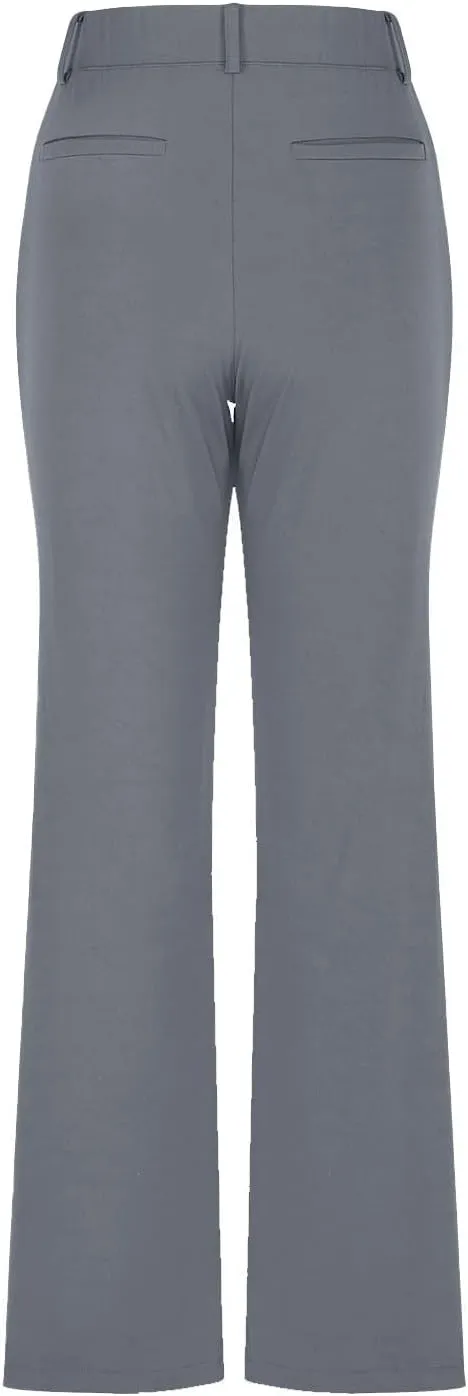 Work Pants Women Business Casual Dress Pants Trousers Bootcut Pants with Pockets Ladies High Waisted Office Pants
