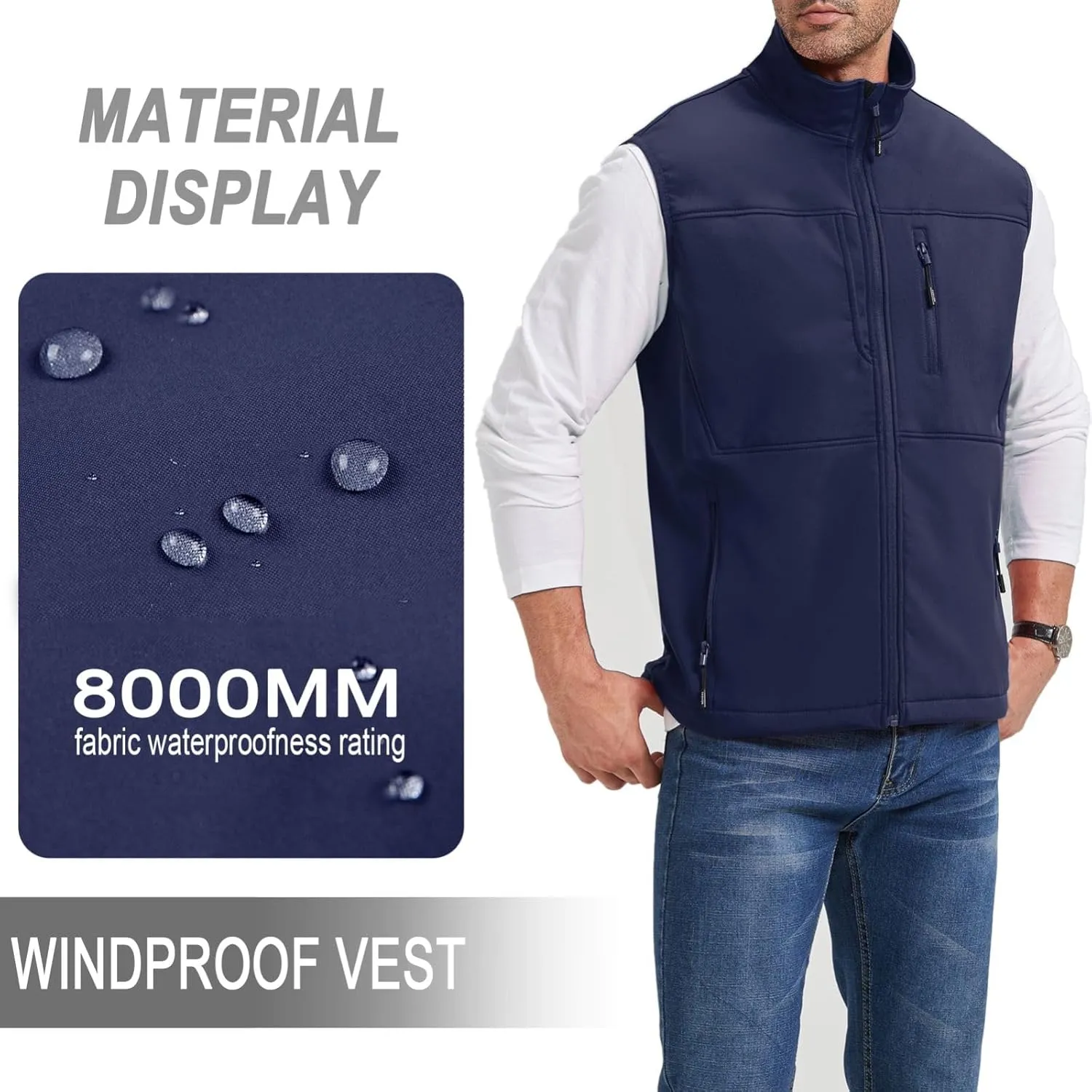 XinYangNi Mens Winter Vests Outerwear Fleece Lined Puffer Vest Warm Casual Quilted Vest Bubble Sherpa Vest Jacket