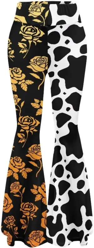 YEXIATODO Flared Yoga Pants for Women Bootleg Yoga Pants Bell Bottom Pants Soft Flared Leggings Hippie Pants Tights