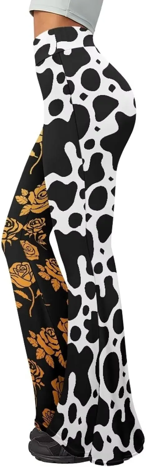 YEXIATODO Flared Yoga Pants for Women Bootleg Yoga Pants Bell Bottom Pants Soft Flared Leggings Hippie Pants Tights