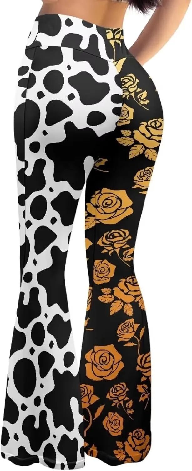 YEXIATODO Flared Yoga Pants for Women Bootleg Yoga Pants Bell Bottom Pants Soft Flared Leggings Hippie Pants Tights