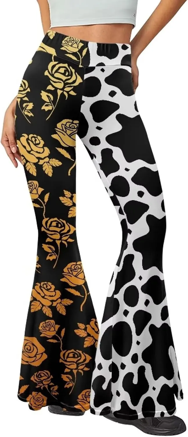 YEXIATODO Flared Yoga Pants for Women Bootleg Yoga Pants Bell Bottom Pants Soft Flared Leggings Hippie Pants Tights