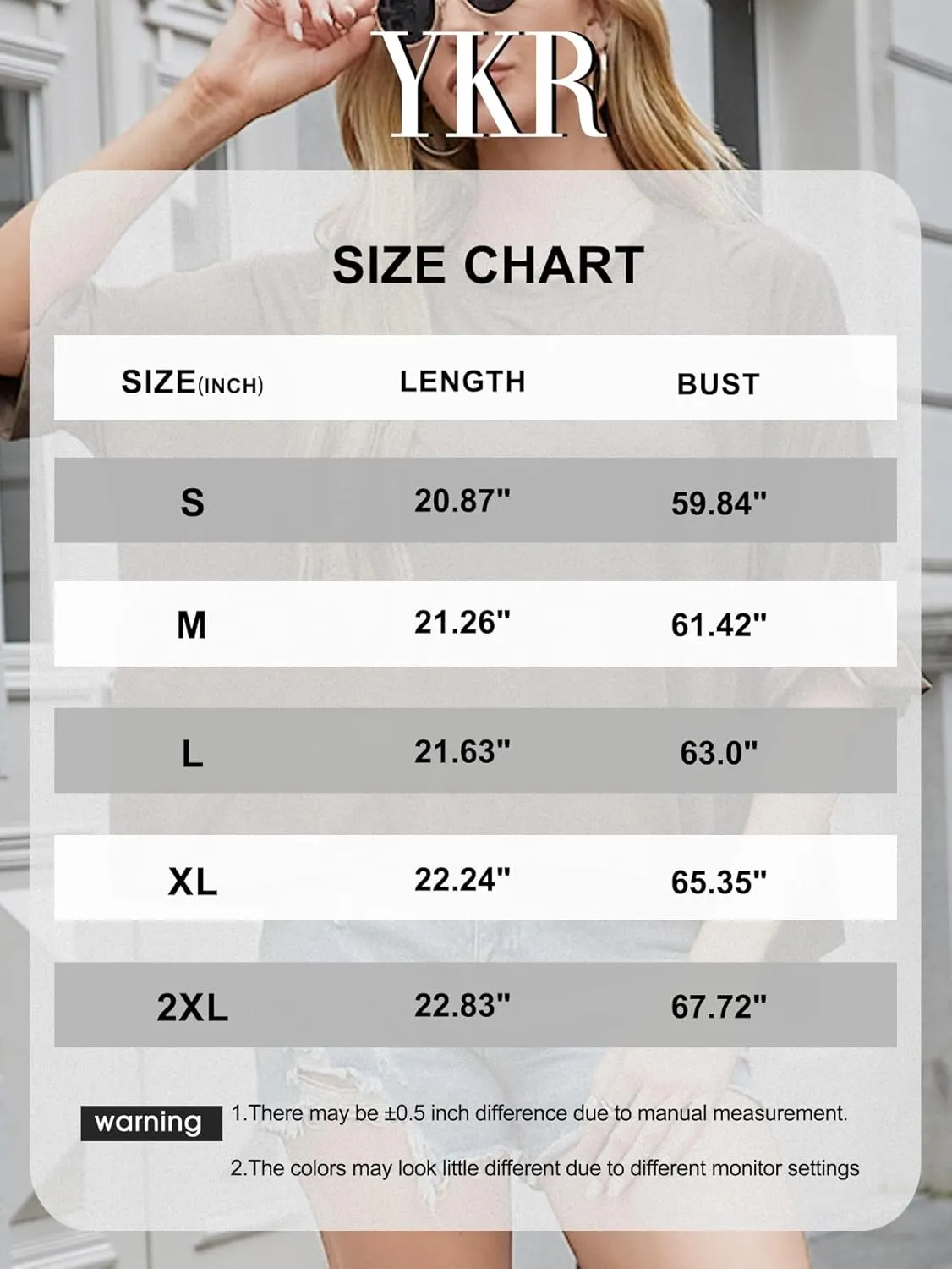 YKR Summer Tops Womens Crop Tops Oversized T Shirts Loose Fit Casual Tee Trendy Shirts 2025