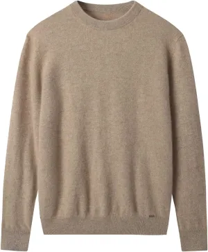 ZHILI Men's Crewneck Cashmere Sweater Solid Color Knit